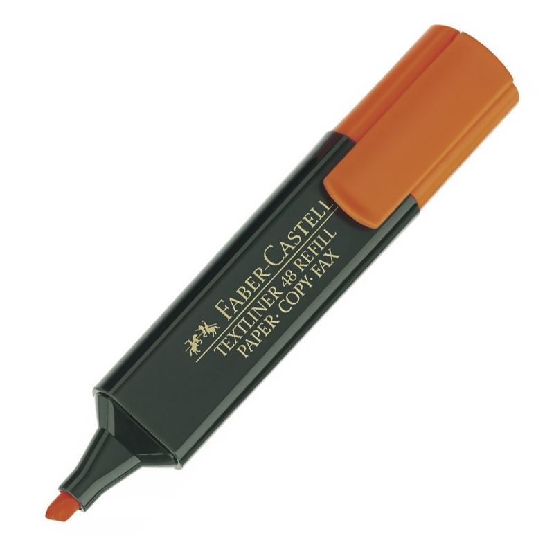 Marcador Fluorescente - Punta Biselada - 1-5 MM - Naranja - Faber Castell