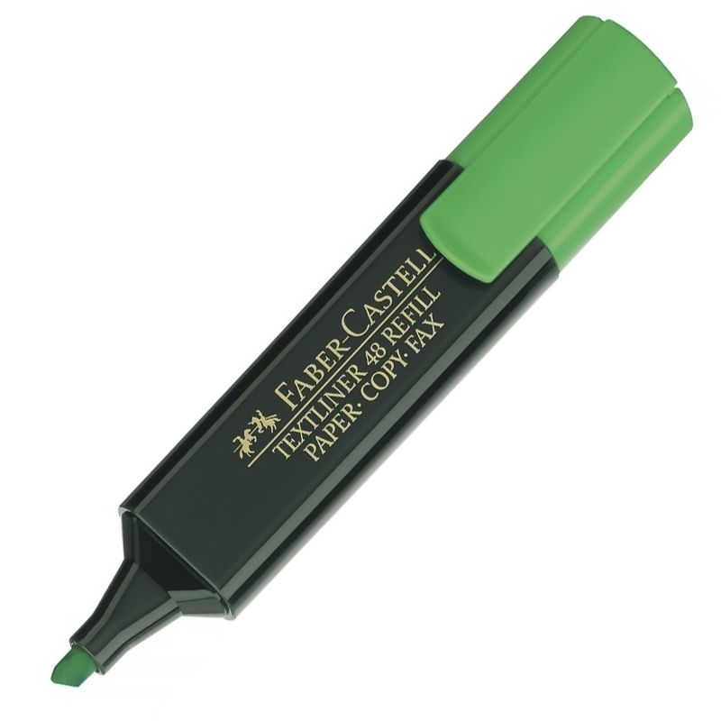 Marcador Fluorescente - Punta Biselada - 1-5 MM - Verde - Faber Castell