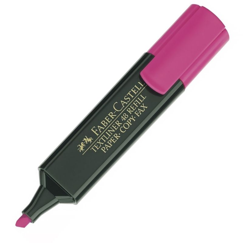 Marcador Fluorescente Punta Biselada 1-5 MM - Rosa - FABER CASTELL FAB154828