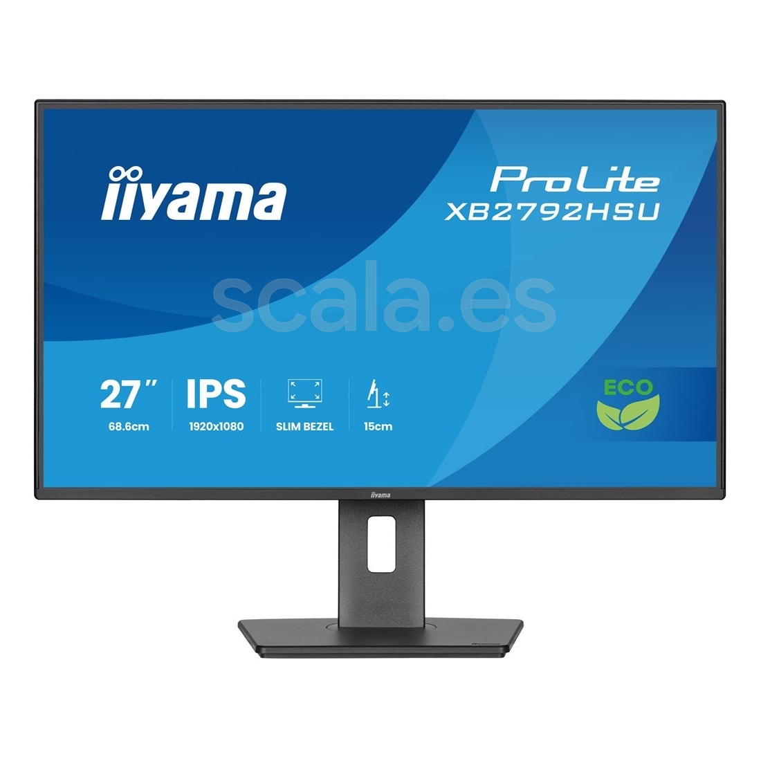 Monitor LED - 27" - Negro - 1920 x 1080 - iiyama ProLite XB2792HSU-B1 - Altavoces - Reg. Altura - HDMI + DisplayPort