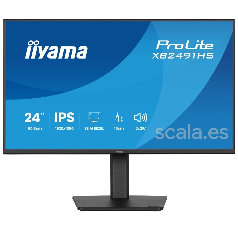 Monitor LED iiyama ProLite XB2491HS-B1 - 1920 x 1080 Full HD - 24" - Altavoces - Reg. Altura — XB2491HS-B1