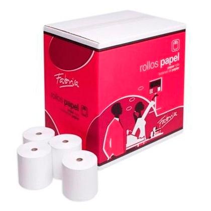 Pack 10 Rollos Papel Térmico Sin Bpa - 57x30x12mm - Para Sumadoras y Calculadoras - Fabrisa 18114