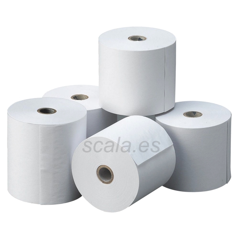 Pack 6 Rollos - Papel Térmico - 80x80x12 - Para Impresoras de Tickets - Sin BPA