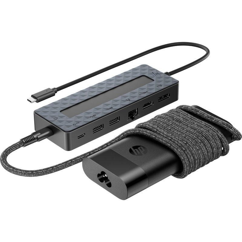 Pack Docking USB Tipo-C + Cargador Universal Para Portátil — HP 9H0H9AA