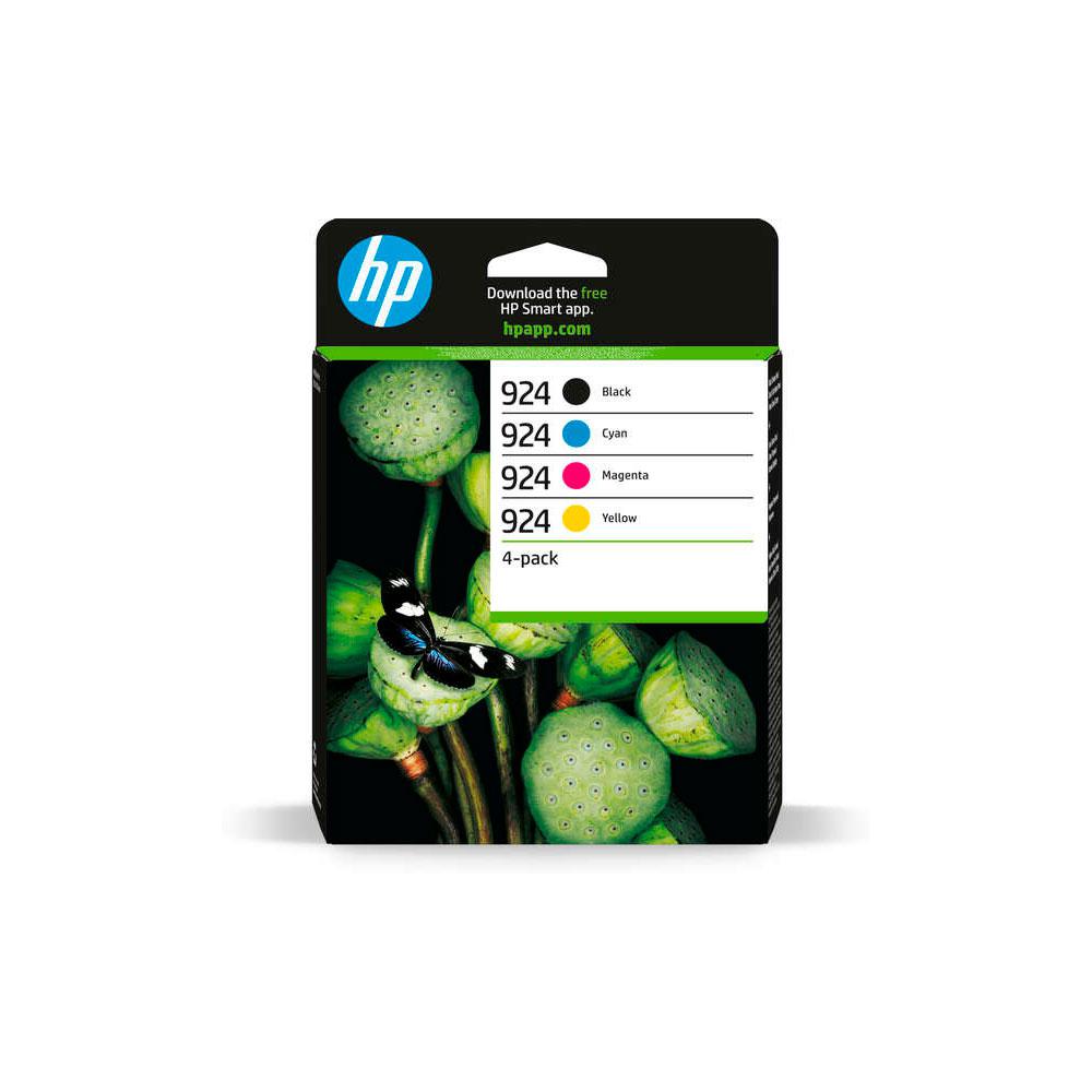 Pack Tinta Original HP - Nº 924 - 4 Cartuchos (Negro + 3 Colores) — 6C3Z1NE
