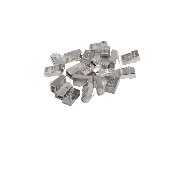 Paquete 20 Conectores RJ45 Metálicos - Lanberg Cat.6 FTP 8P8C - Pass Through Type — PLS-6020EZ