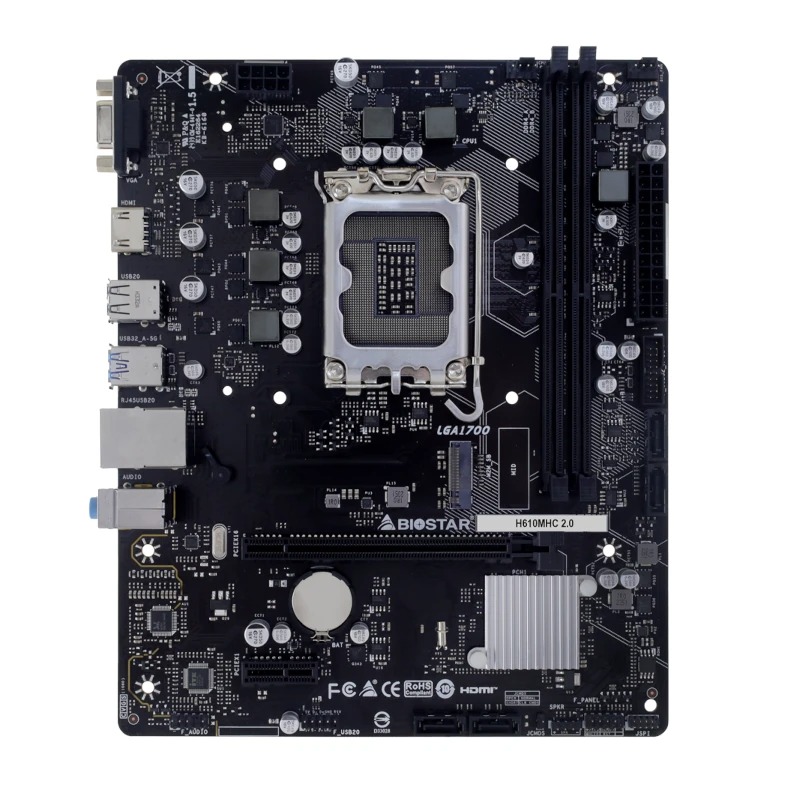 Placa Base Biostar H610MHC 2.0 - DDR4 - Micro ATX - LGA1700