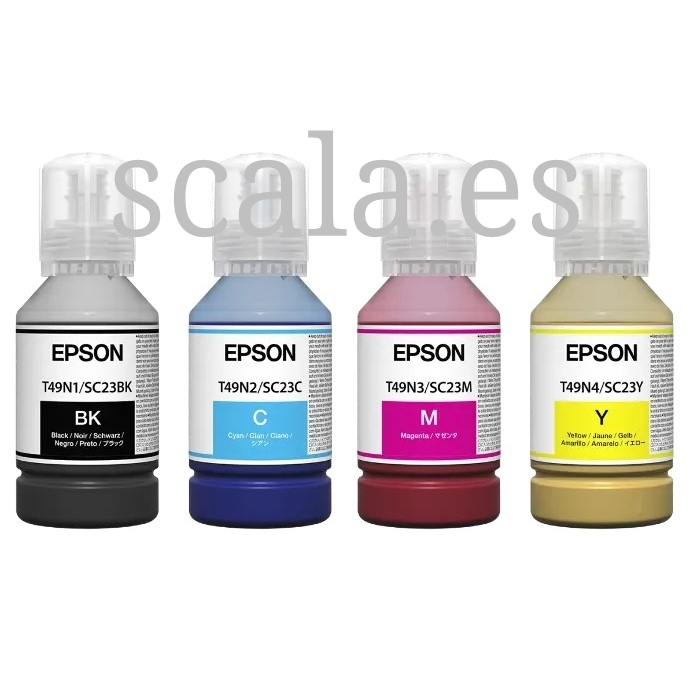 Recarga Tinta Sublimación Epson Original - Negra - 140ml - T49N1/SC23BK - C13T49N100
