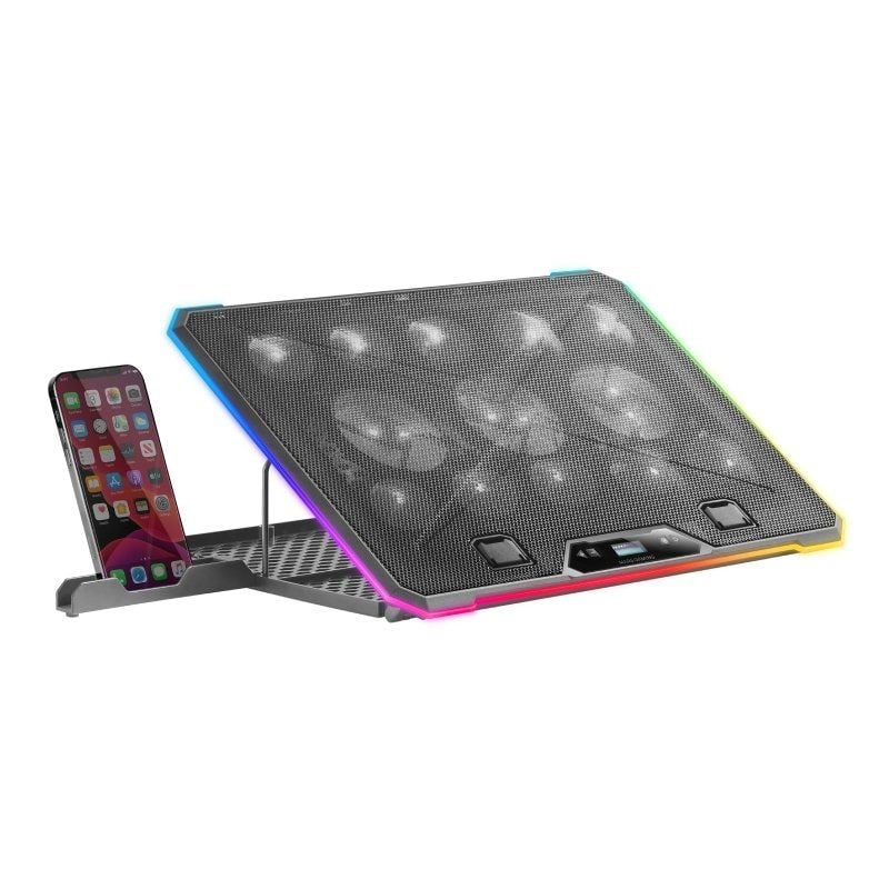Soporte Refrigerante Mars Gaming MNBC13 - Para Portátiles Hasta 17" - Iluminación LED