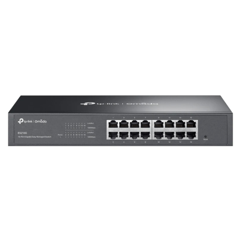 Switch Gestionable TP-Link ES216G - 16 x 10/100/1000 - Metal - 1U - Escritorio / Rack