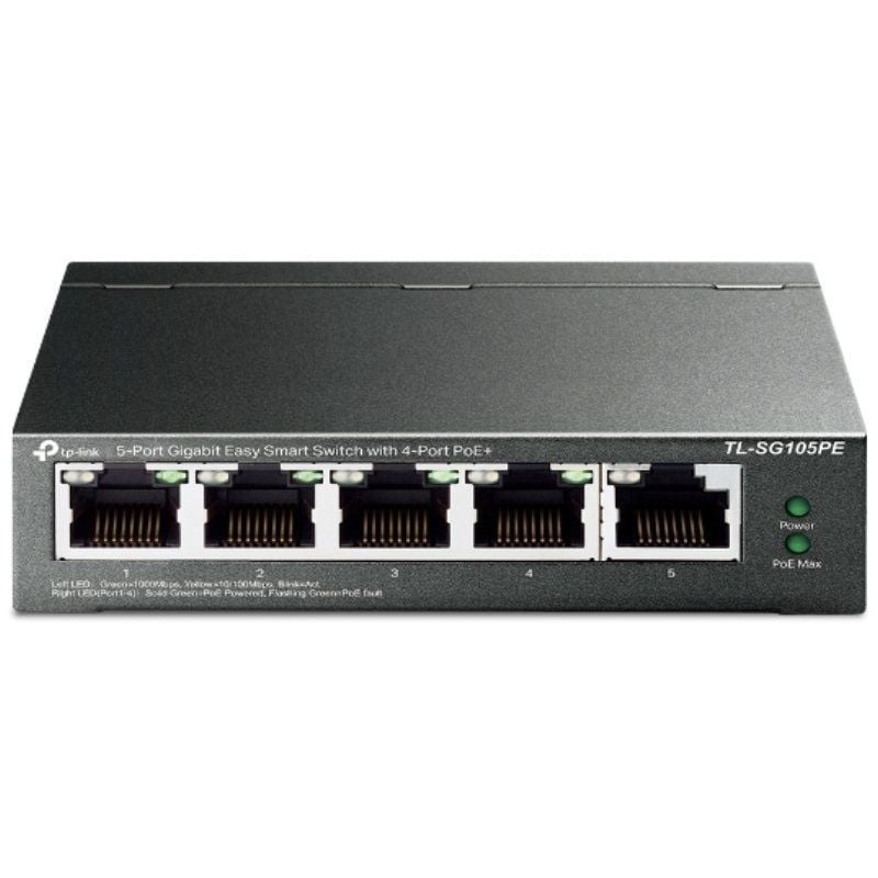 Switch TP-Link TL-SG105PE 5 Puertos - RJ-45 10/100/1000 - (4 PoE + 1 STD)