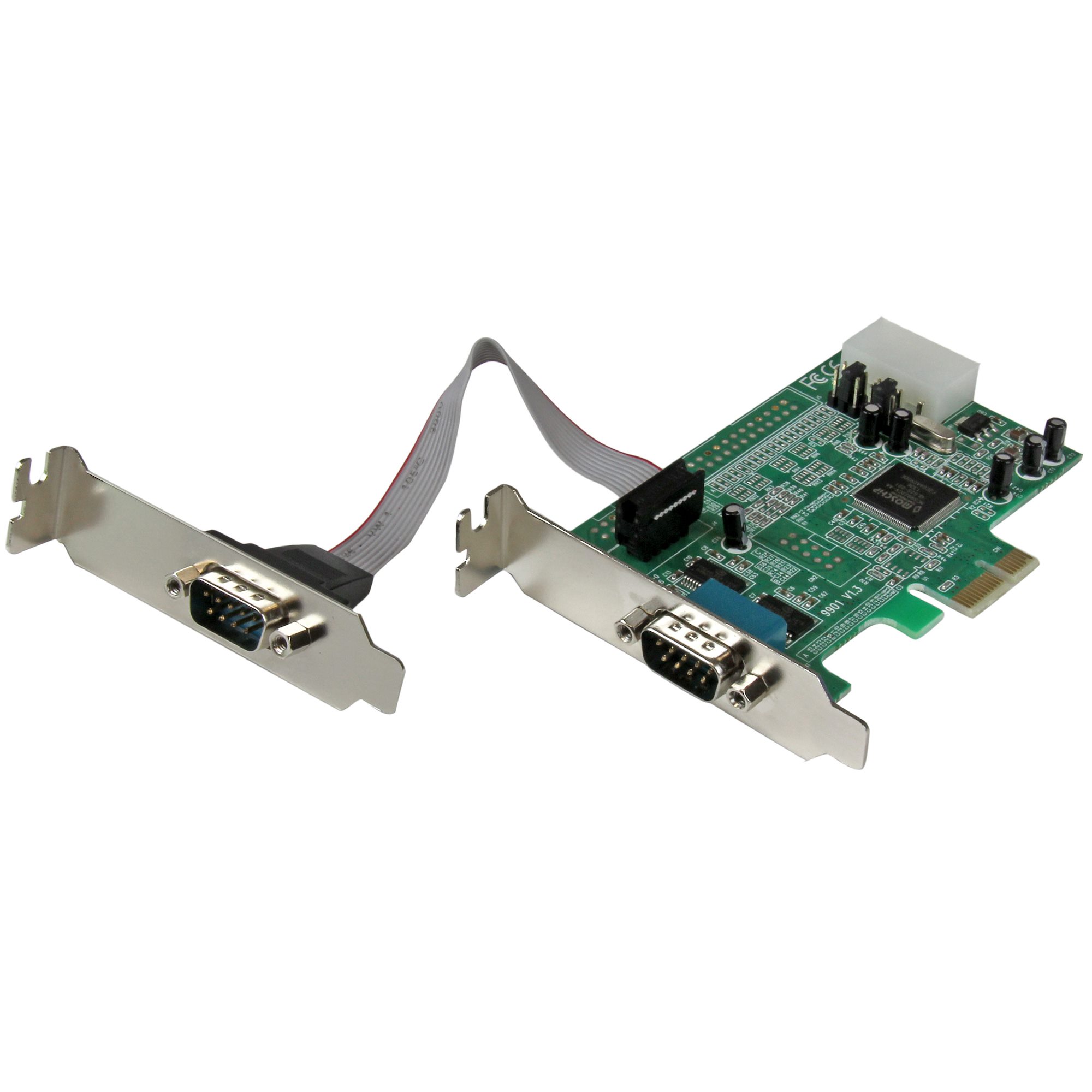 Tarjeta Adaptadora PCI Express - 2 Puertos Serie RS232 DB9 Macho - Perfil Bajo - StarTech PEX2S553LP