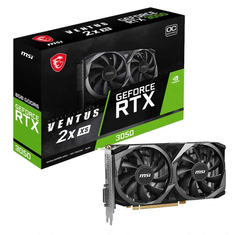 Tarjeta Gráfica MSI NVIDIA RTX 3050 VENTUS 2X XS - 8GB GDDR6 - 912-V809-4287