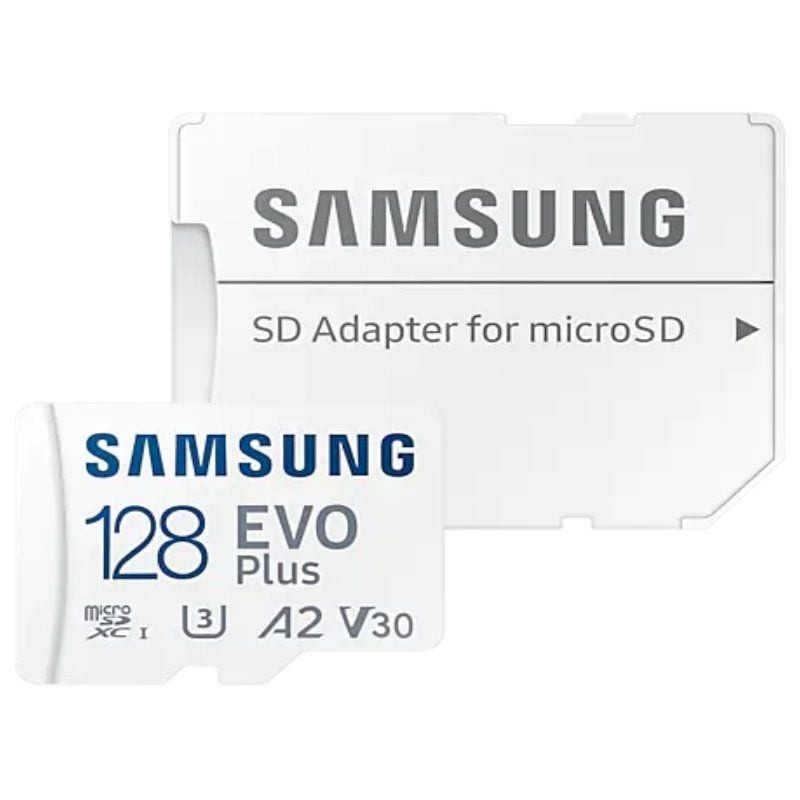 Tarjeta de Memoria MicroSD XC - 128GB - Samsung EVO Plus + Adaptador - Clase 10 — MB-MC128SA/EU