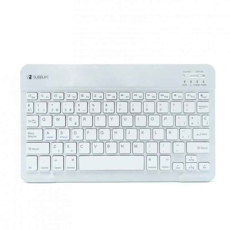 Teclado Compacto Inalámbrico por Bluetooth Subblim Smart - Plata