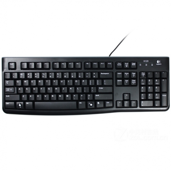 Teclado Con Cable USB Logitech K120 - Color Negro - Retail - 920-002499