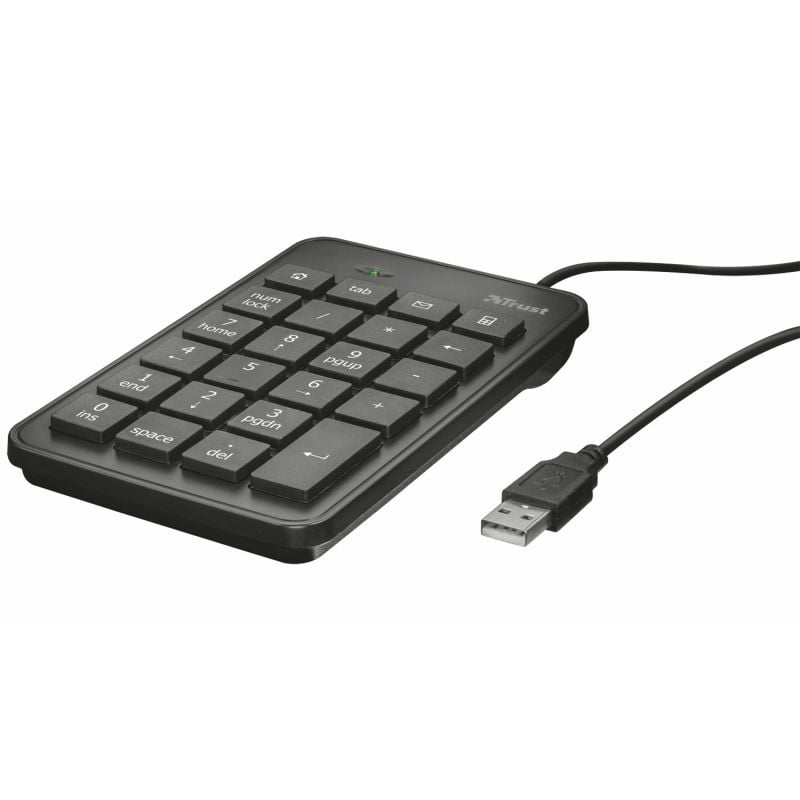 Teclado Numérico USB Trust Xalas - 23 Teclas - Cable de 1.5 Metros - Ultra Delgado