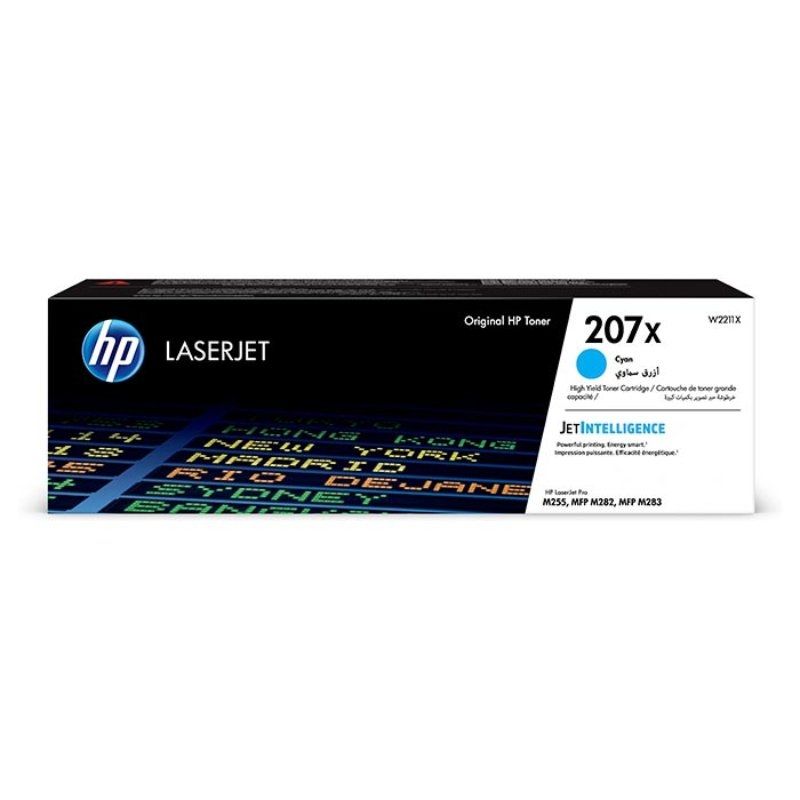 Tóner Original HP Nº 207X XL - Alta Capacidad - Cian - Hasta 2.450 Páginas - W2211X