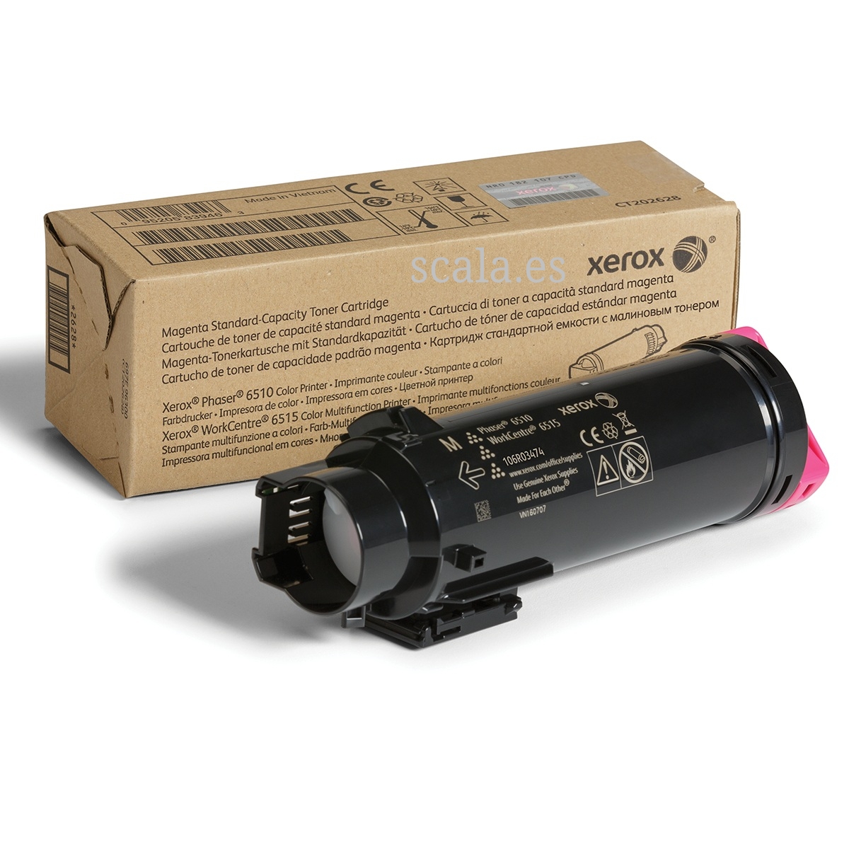 Tóner Xerox 106R03474 - Magenta - 1.000 Páginas - Phaser 6510 Workcentre 6515